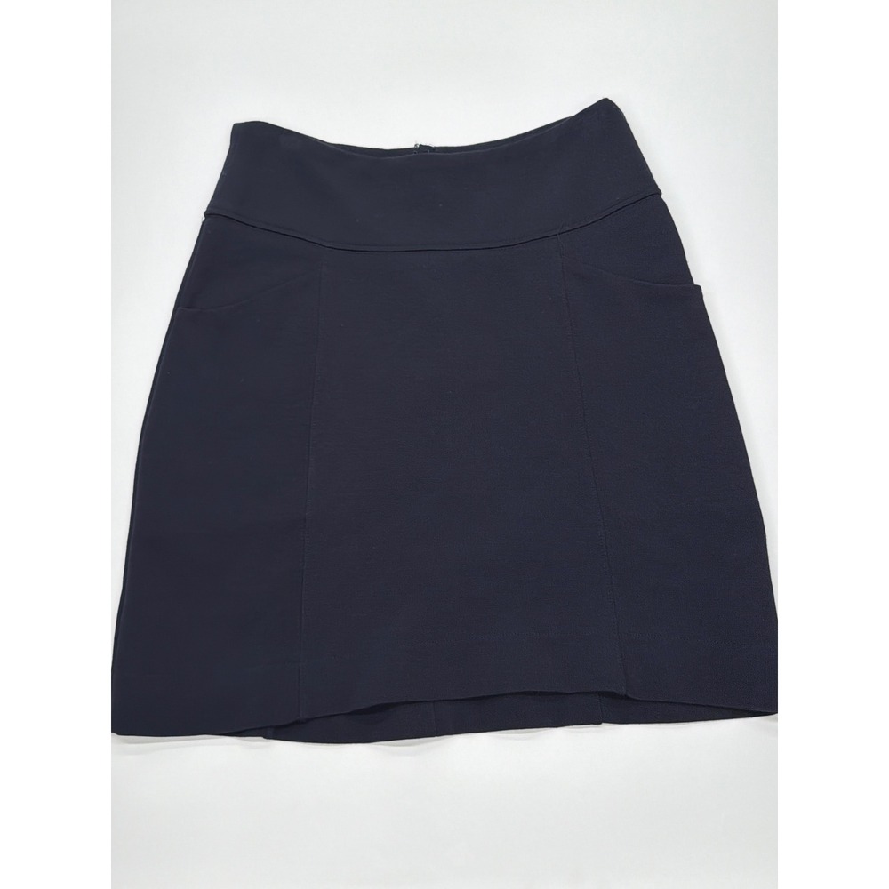 Maeve Anthropologie Navy Blue Ponte Knit Mini Skirt with Pockets‎ Size Small
